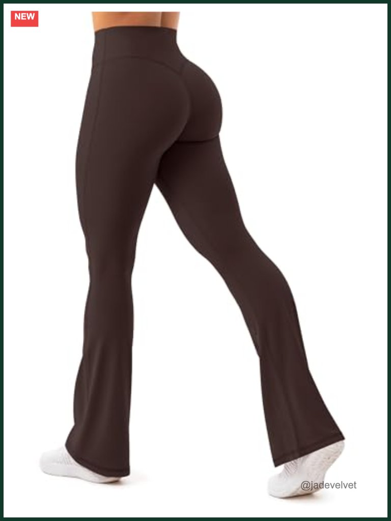 High Waisted Flare Leggings Tummy Control Butt Lifting Yoga Pants Wide Leg